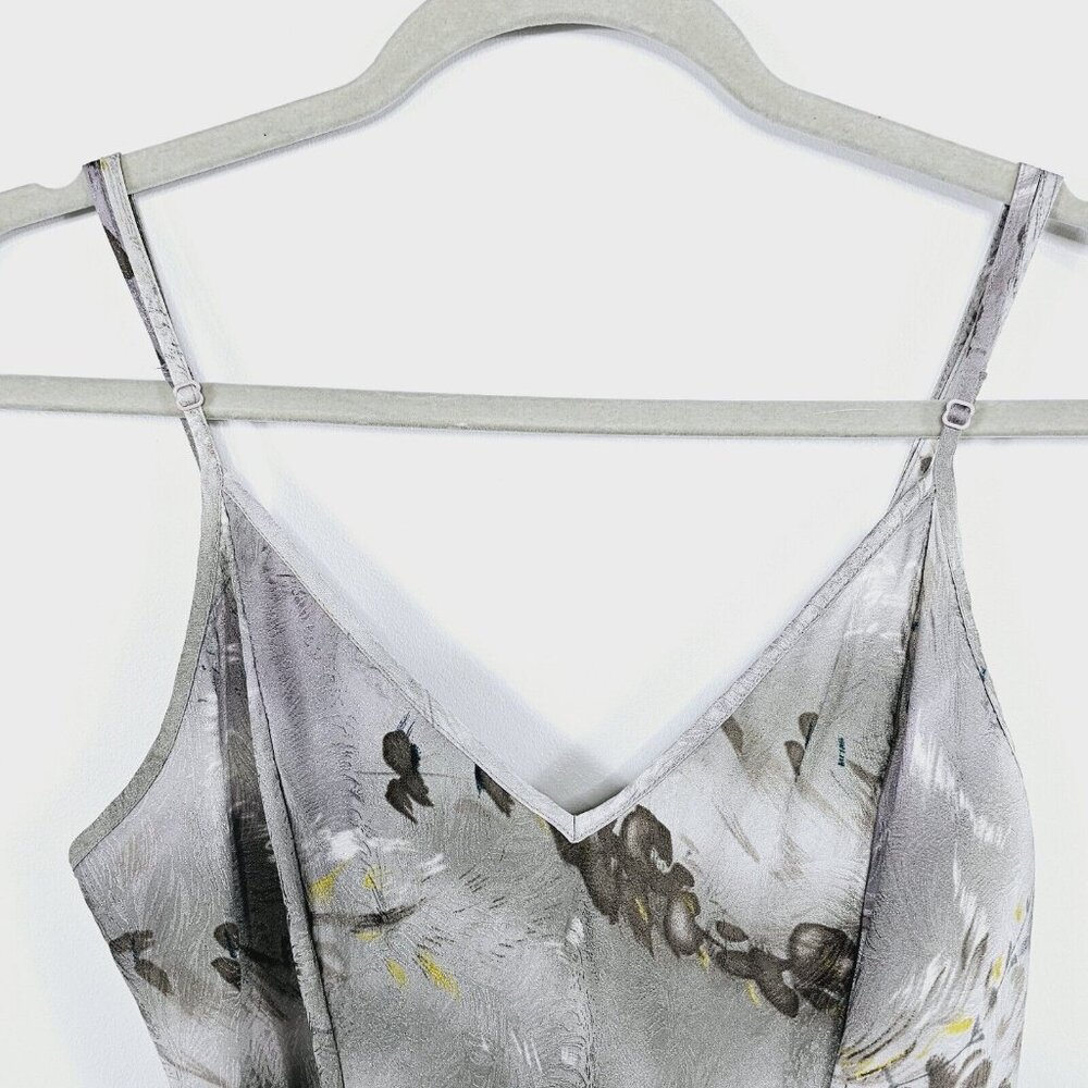 Vtg Y2K Victoria Secret Babydoll Silk Slip Dress M Gray Grassland Coquette Fairy - Picture 10 of 16